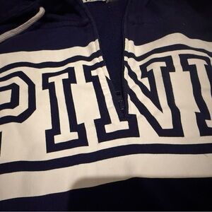 PINK Hoodie navy blue size large